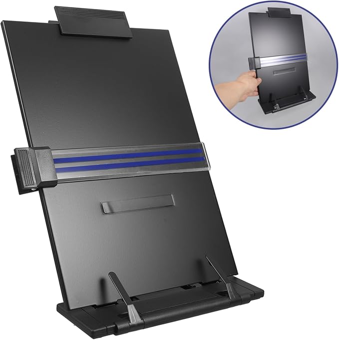 Desk Document Holder Adjustable Book Stand Page Holder for Reading Desk