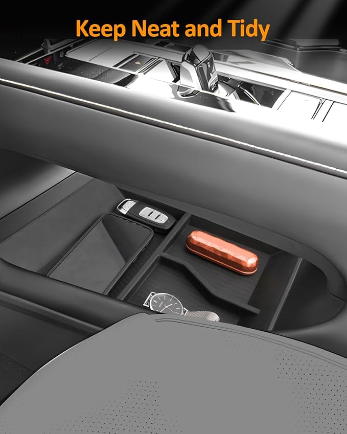 CDEFG for 2024 2025 2026 Volkswagen Atlas Center Console Organizer Tray for Atlas Accessories Storage Box Insert Tray for VW Atlas Middle Organizer