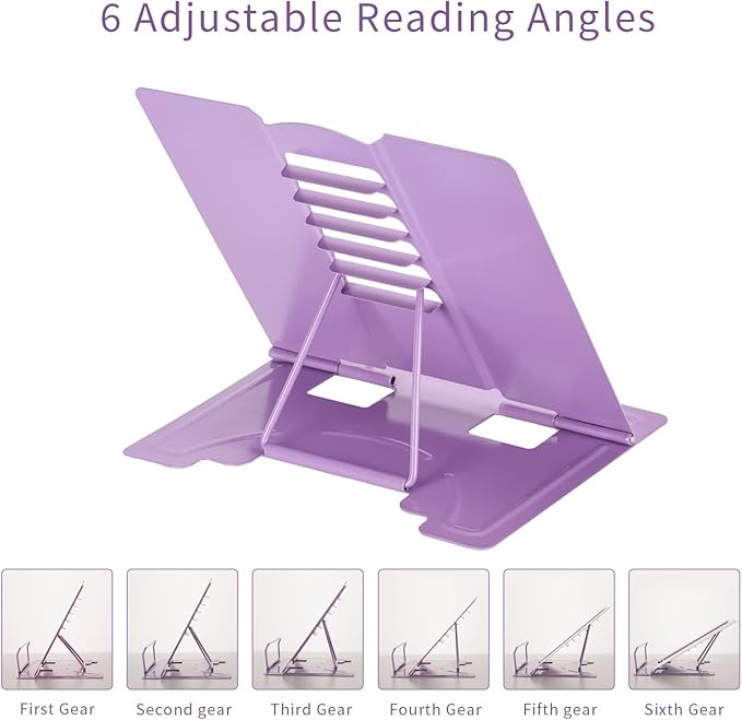 Metal Book Stand Adjustable Book Holder for Reading
