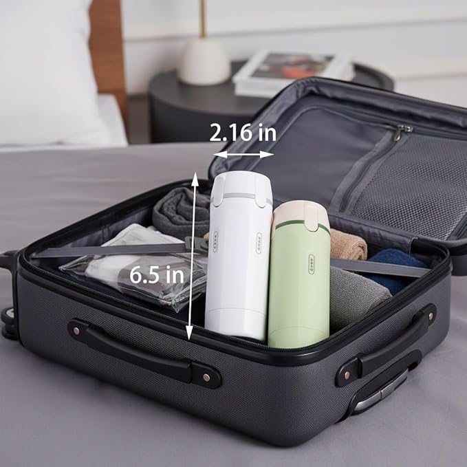 4-in-1 Refillable Travel Dispenser Bottles, 4 in 1 Travel Dispenser Bottle, Portable Refillable Organizer with Pump for Carry on Flight Accessories & Vacation Essentials(Green+White)