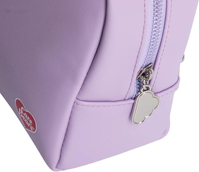 Impressions Vanity Care Bears Rainbow Cosmetic Pouch Makeup Bag With Care Bears Signature Art, Travel Makeup Bag Organizer with Vinyl Transparent Window, Two Zippered Top And Bottom Compartments