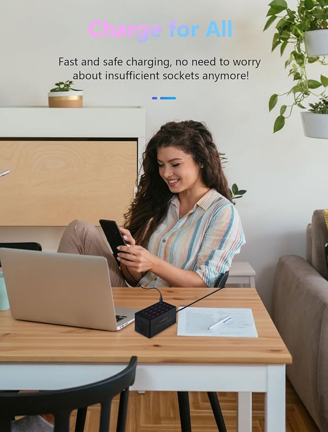 Charging Station, 100W 20Port USB Charging Station, Multiple USB Charger Station, Charging Station for Multiple Devices, Multi USB Charging Station, Chargers for Multiple Devices