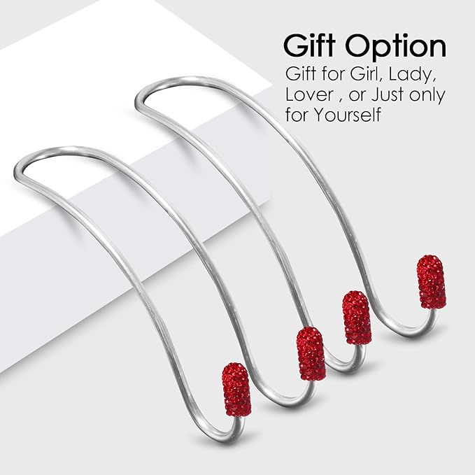 Guoord 2025 Bling Auto Hooks,Car Hangers Organizer Seat Headrest Hooks,Bag Organizers Rack and Hanger, Heavy-Duty Car Seat Hooks, Backseat Storage, Universal for SUV Truck Vehicle 2 Pack