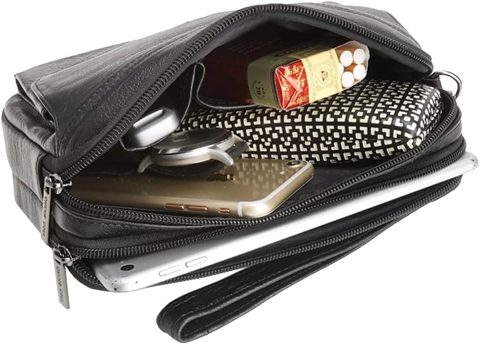 Hebetag Leather Clutch Purse Wallet for Men Organizer Holder Wrist Bag | Organizer, Holder