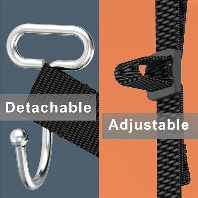 Zpana Car Seat Headrest Hooks, 4PCS Adjustable Hidden Clip Vehicle Hanging Holder for Purse Bags Coats, Automotive Interior Seat Back Storage Hanger Organizer Accessories, Universal Fit