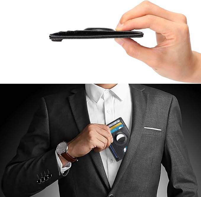 FALAN MULE Slim Wallet Men RFID blocking Leather Stylish Minimalist Front Pocket Wallets for Men