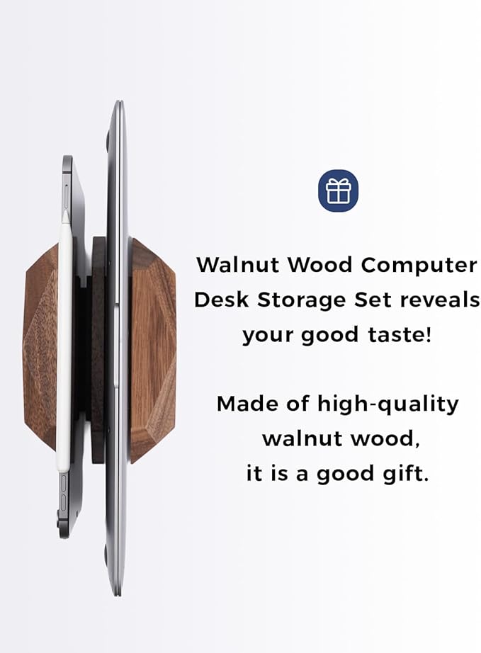 Dual Laptop Holder Adjustable Vertical Laptop Stand, 2 Slots MacBook Stand Wood,Wooden Laptop Stand,Vertical Laptop Holder for Desk, Widen Dock Fits All MacBook/Surface pro