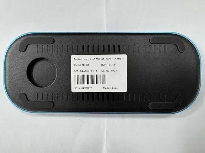 3 in 1 Fast Wireless Charger Stand for iPhone, Foldable Travel Charging Station for Magsafe for iPhone 17/Air/16/15/14/13/12 Series, Apple Watch Series, AirPods pro/2/3/4, 2025 Christ mas Gifts (Blue)