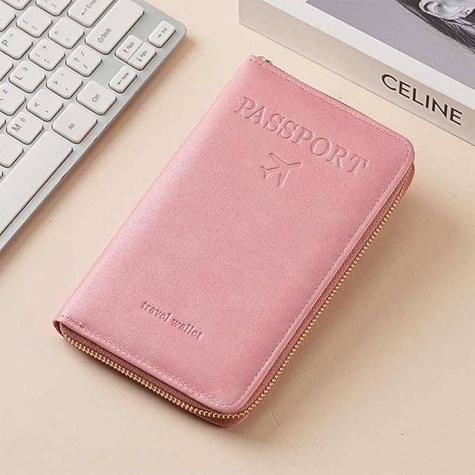 Family Passport Holder for Travel Women and Men RFID Passport Holder with Card Slots Holder Passport Case Passport cover Passport Wallet Travel Essentials and Accessories