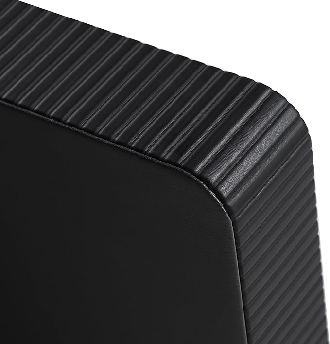 Desk Organizer Tray, PU Leather Nightstand Organizer Perfume Valet Tray for Men Women, Decorative Vanity Trays Trinket Dish Key Bowl for Entryway Table (2pcs, Black, Large+Small)