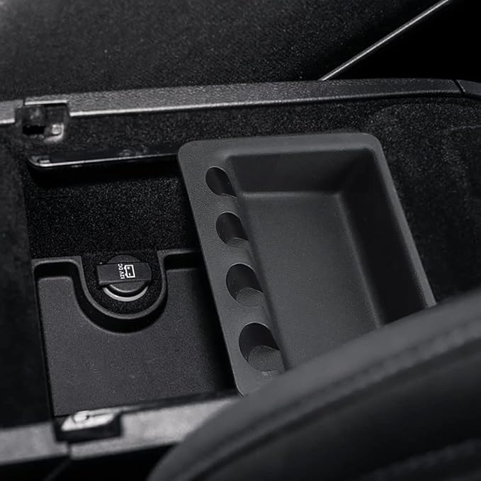 MARCHFA Center Console Organizer Tray for 2011-2022 2023Charger Accessories for Chrysler 300 2023 2022-2011 Armrest Organizer Tray Insert Storage Box (Black without mat)