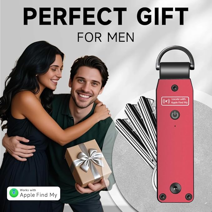 Key Organizer Men's Keychains with Smart Tracker, Key Finder, Compact Key Holder -Minimalist Key Case Metal Car Key Chain
