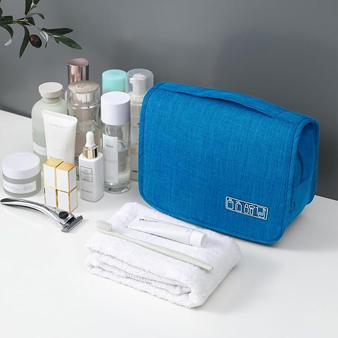 Sechunk Toiletry Bag Water-Resistant Makeup Cosmetic Bag Travel Organizer for Accessories Travel Bag with Hanging Hook