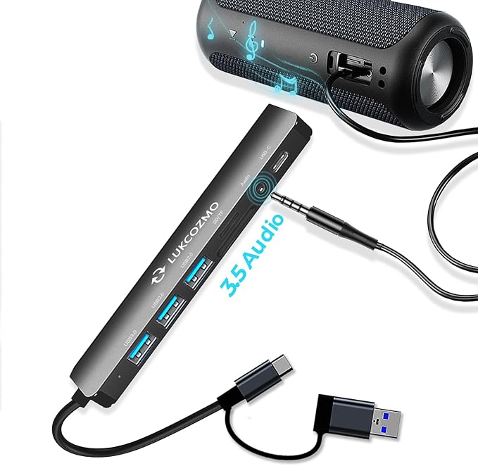 USB C Docking Station with Ethernet, 8 in 1 Docking Station to HDMI Adapter Displayport SD TF Card Reader, USB, 100W PD for USB C Thunderbolt 3 Laptops (Black)