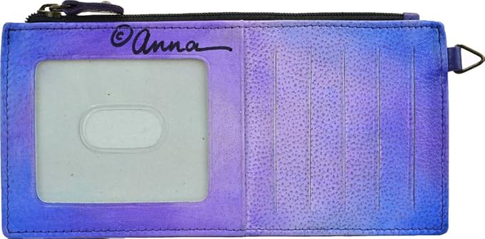 Anna by Anuschka Women's Hand Painted Genuine Leather Organizer Wallet | Hand Painted