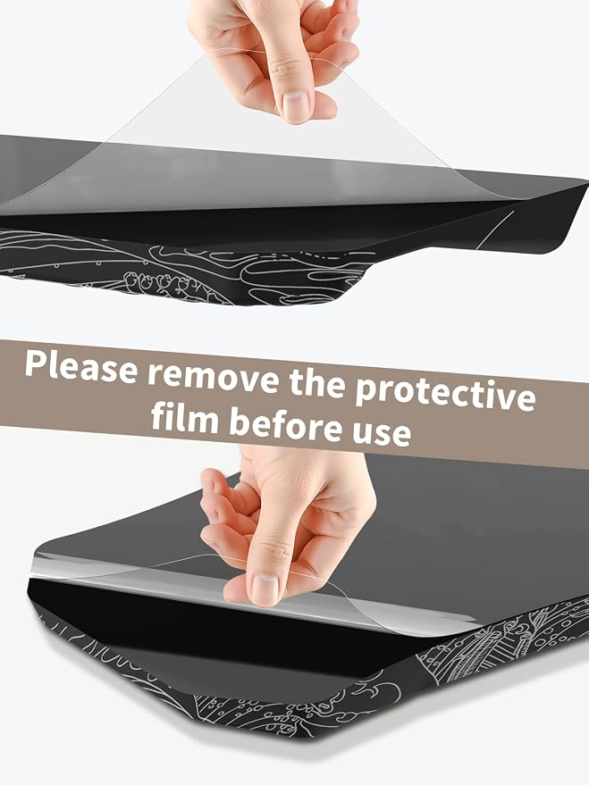 3-in-1 Ergonomic Keyboard Stand with Wrist Rest & Mouse Pad Set, Comfy Keyboard Riser Holder Soft Mousepad with Massage Design, Memory Foam and Non-Slip PU Base for Pain Relief, Black Wave of Kanagawa