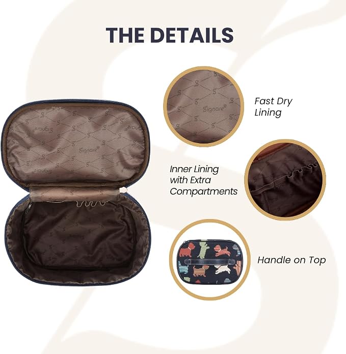 Signare Womens Vanity Bag/Toiletry Case/Make-Up Case, Available in 14 Designs