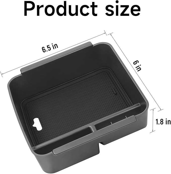 YOJOJOCO Center Console Organizer Compatible with Mitsubishi 2022-2026 Outlander Accessories (NOT for Outlander Sport) Black ABS Plastic Material Armrest Secondary Storage Box