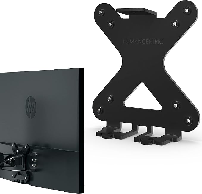 HumanCentric VESA Mount Adapter Compatible with HP Pavilion 27xw, 25xw, 24xw, 23xw, 22xw, 22cwa, 27cw, 25cw, 24cw, 23cw, and 22cw Monitors, Works with 75x75 and 100x100mm Patterns Hardware Included