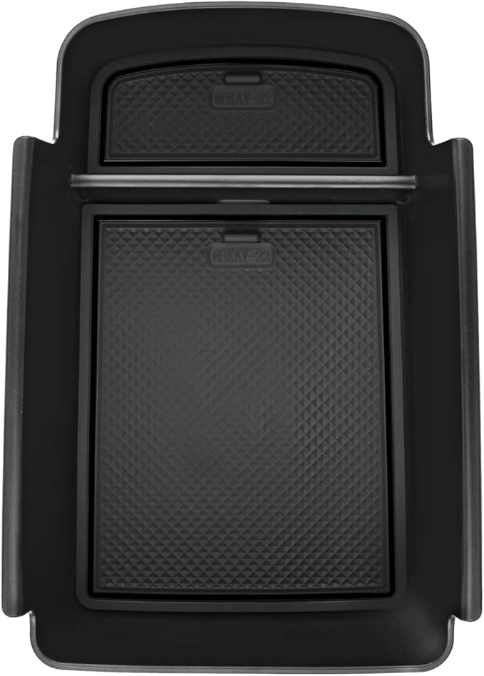 SKTU for 2024 2025 2026 Chevrolet Trax Center Console Organizer 2024-2026 Chevy Trax Insert ABS Materials Tray Armrest Storage Box 2024 2025 2026 Chevy Trax Accessories with Sunglasses Holder (Black)