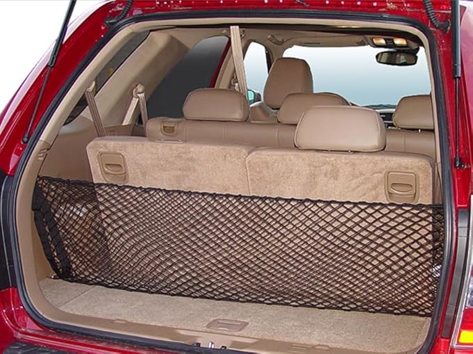 Rear Trunk Organizer Cargo Net for Acura MDX 2001–2006 – Envelope Style Cargo Net for SUV – Premium Mesh Elastic Car Trunk Organizer Vehicle Carrier Storage – Compatible with Acura MDX