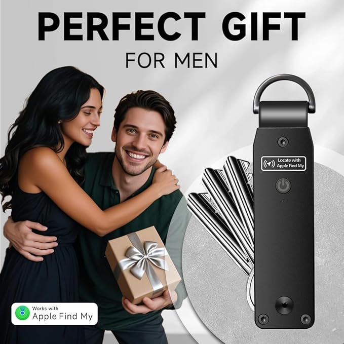 Key Organizer Men's Keychains with Smart Tracker, Key Finder, Compact Key Holder -Minimalist Key Case Metal Car Key Chain