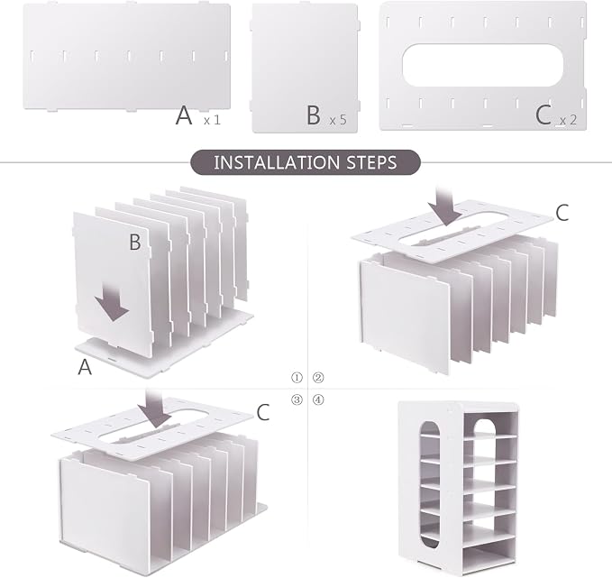 SONGWAY Mail Sorter Organizer Countertop - 7 Tier Desktop Mail Organizer, Letter & Bills Organizer for Desk, Small File & Accessories Storage
