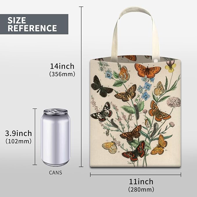 Car Trash Can, Cute Car Trash Bag, Hanging Car Organizer and Storage Bag, Trash Bin for Car Accessories, Vehicle, Travelling, Camping Vintage Butterfly Leaf