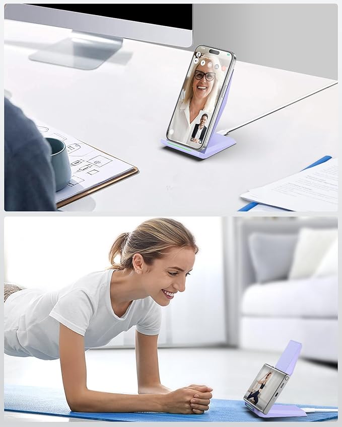 Fast Wireless Charger 2 Pack - NANAMI Wireless Charging Stand for iPhone 17/17 Air/16/15/14/13/12/12 Pro Max, Phone Charger Dock Compatible with Samsung Galaxy S26/S25/S24/S23/S22/S21,Pixel 6/5