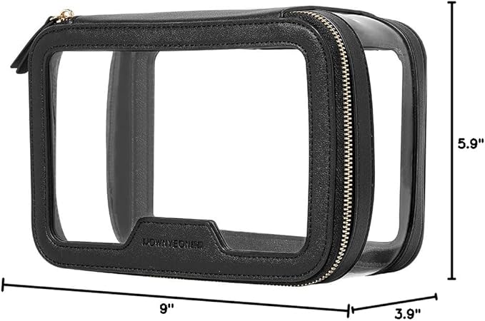 Camdeez ROWNYEON Clear Makeup Case Toiletry Bag Multipurpose Travel Makeup Train Case Portable Cosmetic Organizer Transparent Storage Bag