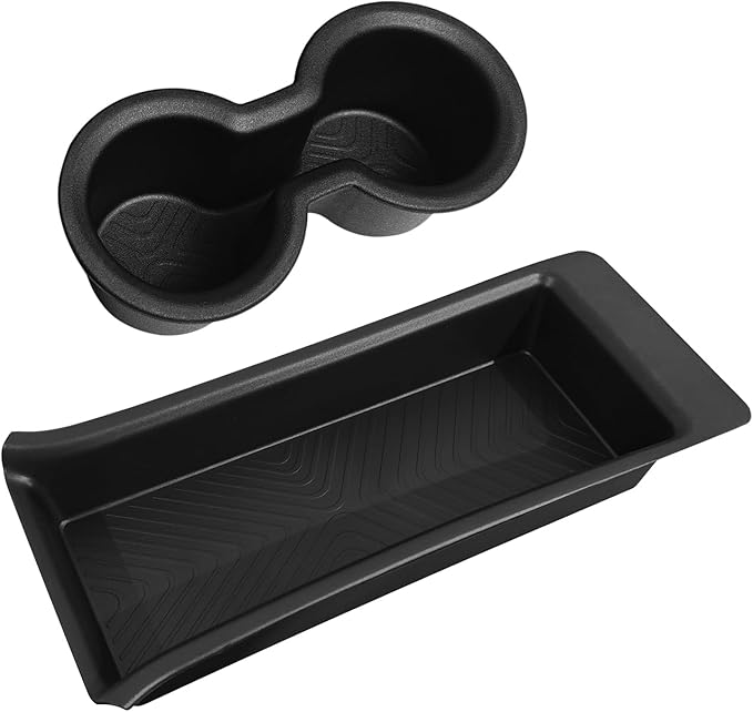 Muslogy Compatible with 2023-2025 2026 Honda Pilot Accessories Second Row Seat Armrest Organizer & Cup Holder Inserts for Rear Seat Interior Console Organizer Storage Tray and Drink Holder 2PCS Set