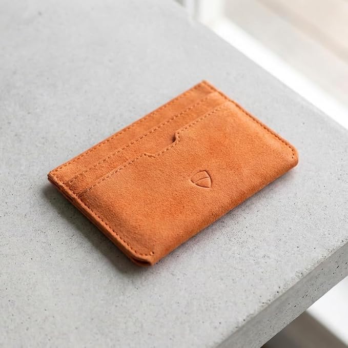 Vaultskin MOORGATE Slim Card Holder – Minimalist Leather Wallet with RFID Blocking, Front Pocket Credit Card Case for Men & Women