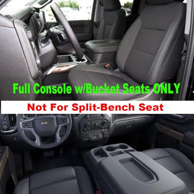EDBETOS Center Console Organizer Tray Compatible with Chevy Silverado 1500/GMC Sierra 1500 2019-2022 Accessories and 2020-2023 Silverado/Sierra 2500/3500 HD Armrest Box - Full Console w/Bucket Seats
