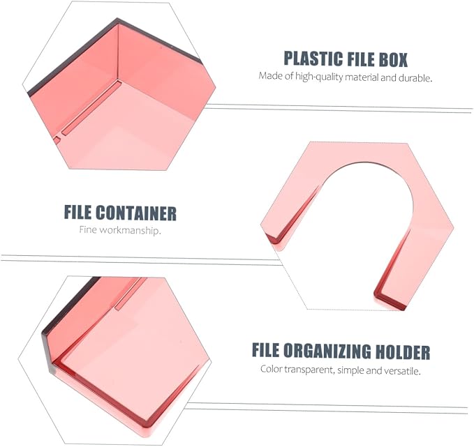 NOLITOY Stackable A4 Plastic File Organizer Box, Lightweight Document Case with Lid, Multifunctional Desktop Storage Holder for Office and Home Filing