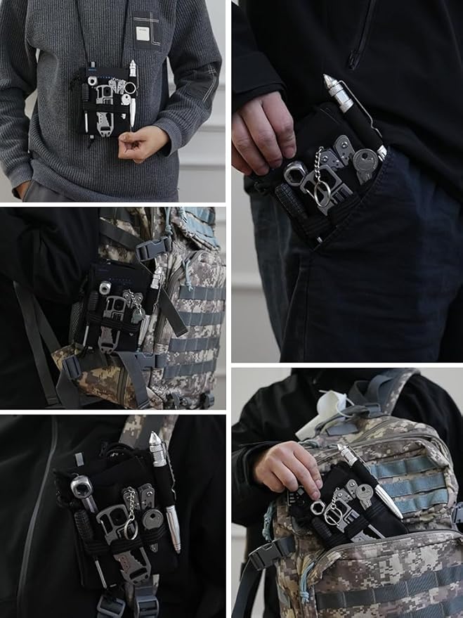 Multipurpose Zipper Pouch with Adjustable Strap - Compact Organizer for Daily Use, Travel, Office & School Supplies