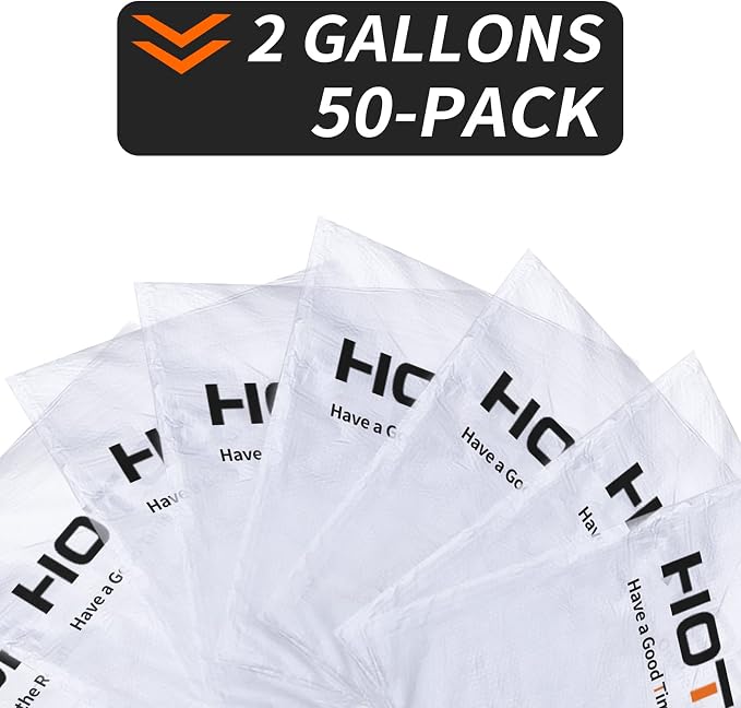 HOTOR Car Trash Bags, Liner Refills (50-Pack), (Trash Can is not Included)