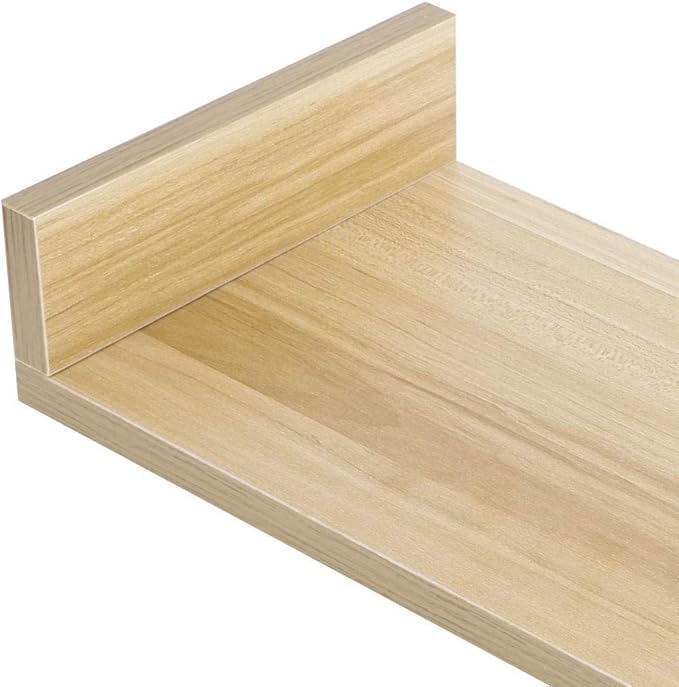 Monitor Riser 1 Layer Multi-Function Wooden Monitor Stand Tv Computer High Bracket Desktop Base Heightening Rack (Wooden Color)