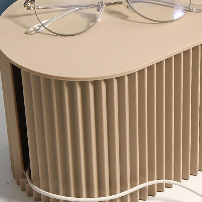 Large Capacity Cable Management Box Anti-Scratch Cable Organizer Desk Gift Box Easy to Clean ABS (Small Light Coffee)