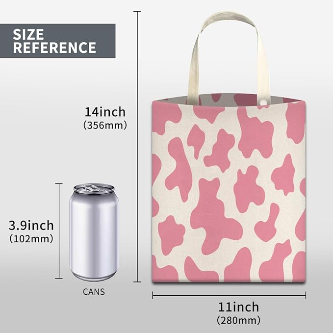 Cute Car Organizer and Storage Bag, Hanging Trash Bin for Vehicle, Travelling, Camping - Pink Cute Cow Print