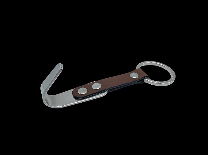 Car Headrest Hanger Hooks 2 Pack Premium Leather Stainless Steel Car Seat Head Rest Storage Organizer Universal for Handbag Purse Vehicle Car Walnut Brown