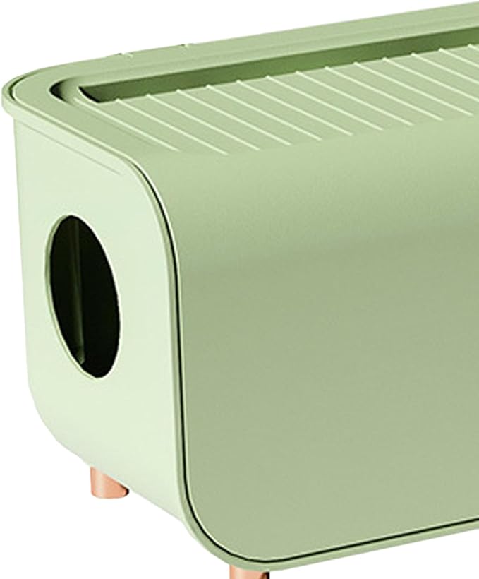 Cable Management Box, Cord Organizer Box Power Strip Box Router Storage Box Desk Cord Organizers Cord Hiding Box for Home (Green)
