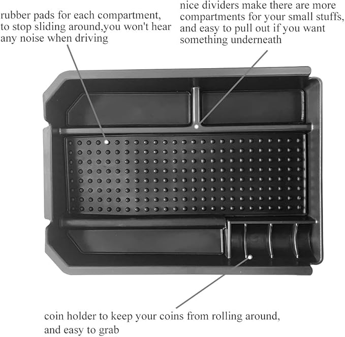 Vesul Center Console Organizer Tray Compatible with Toyota RAV4 2013 2014 2015 2016 Storage Box ABS Tray Insert Organizer Glove Pallet