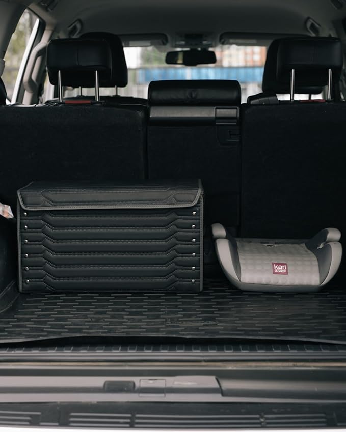 Owleys Trunk Organizer for Toyota Tacoma Gifts for Men – Premium Truck Accessories Organizer for 2000–2025 Models – Car Storage Box for Back Seat, Bed & Console – Highway 21