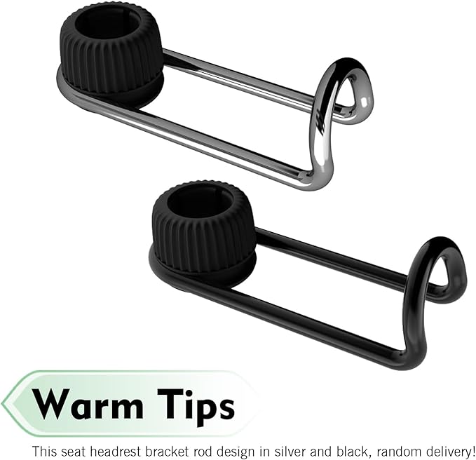 2 PCS Headrest Hooks for Car, 10KG Heavy Duty Rotatable Hidden Hooks, Car Seat Back Organizer Storage Accessories, Universal for Most Cars, SUVs, Trucks (Black)