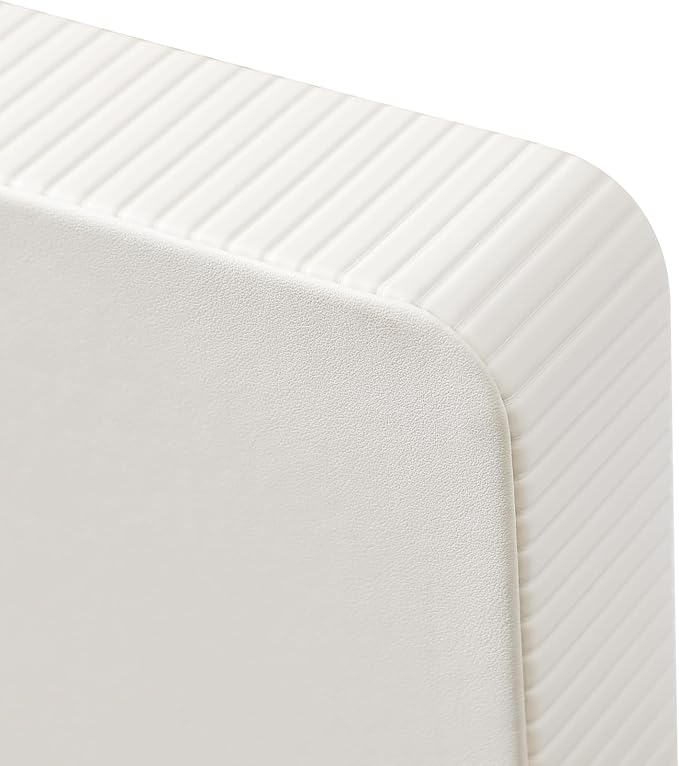 Desk Organizer Tray, PU Leather Nightstand Organizer Perfume Valet Tray for Men Women, Decorative Vanity Trays Trinket Dish Key Bowl for Entryway Table (2pcs, Ivory, Large+Small)