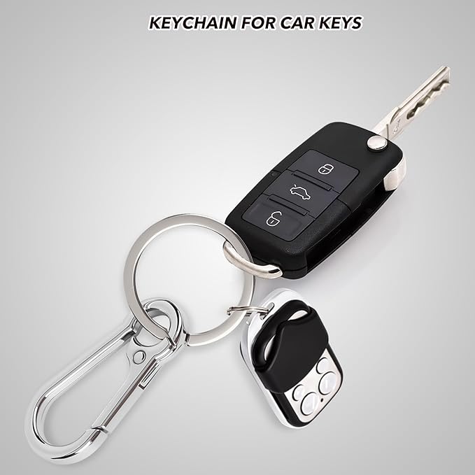 4Pcs Keychain for Car Keys, Metal Key Chain Carabiner for Keys, Key Chain Holder Clip Key Organizer Key Ring