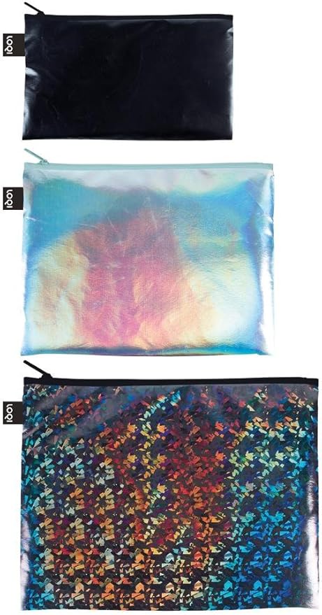 LOQI Metallic Collection Prism Zip Pockets