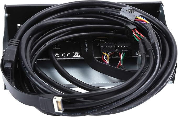 Extra USB Front Panel, USB Hub with 2-Port USB 3.0/2-Port USB 2.0/Audio Output Microphone Input USB C Port, Optical Drive 5.25-inch Panel Computer Expansion Board for Desktop
