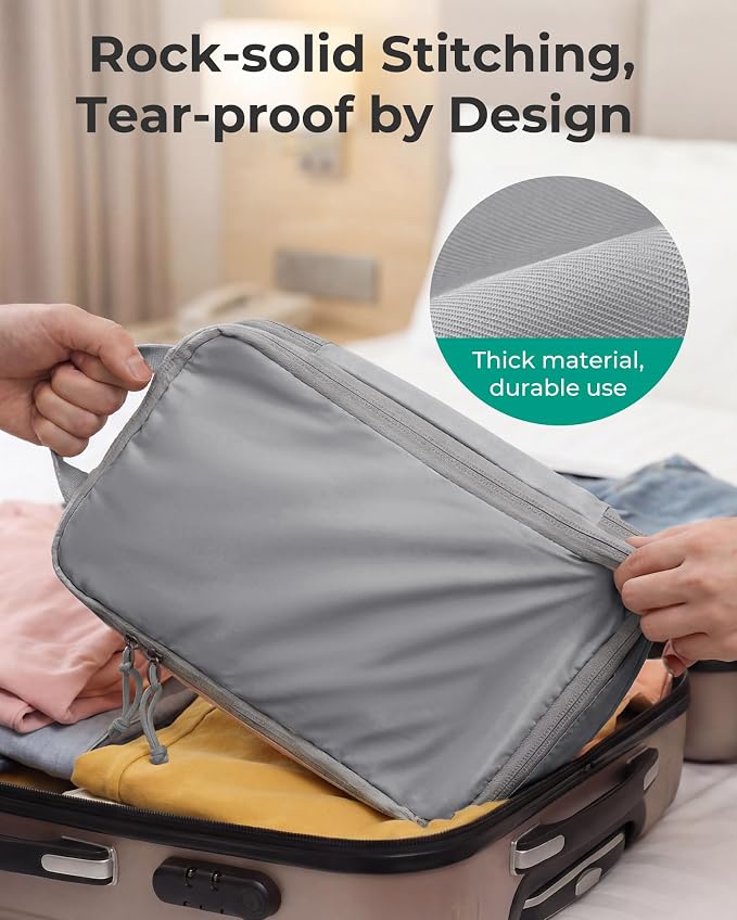 BAGSMART 6 Set /4 Set/2 Set Compression Packing Cubes for Travel, Lightweight Luggage Organizer Bags, Durable Space Saver Bags Travel Essentials