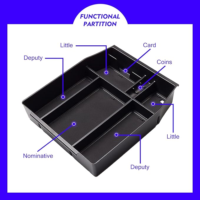 2024 2025 F150 Console Tray Center Console Organizer Tray for 2025 2022 2023 2024 Ford F150 Raptor Center Armrest Storage Box for Ford F150 2022 Accessories Armrest Storage Box((See Picture 2 & 3))